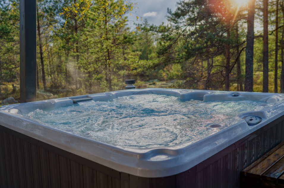 Outdoor spa and hot tub
